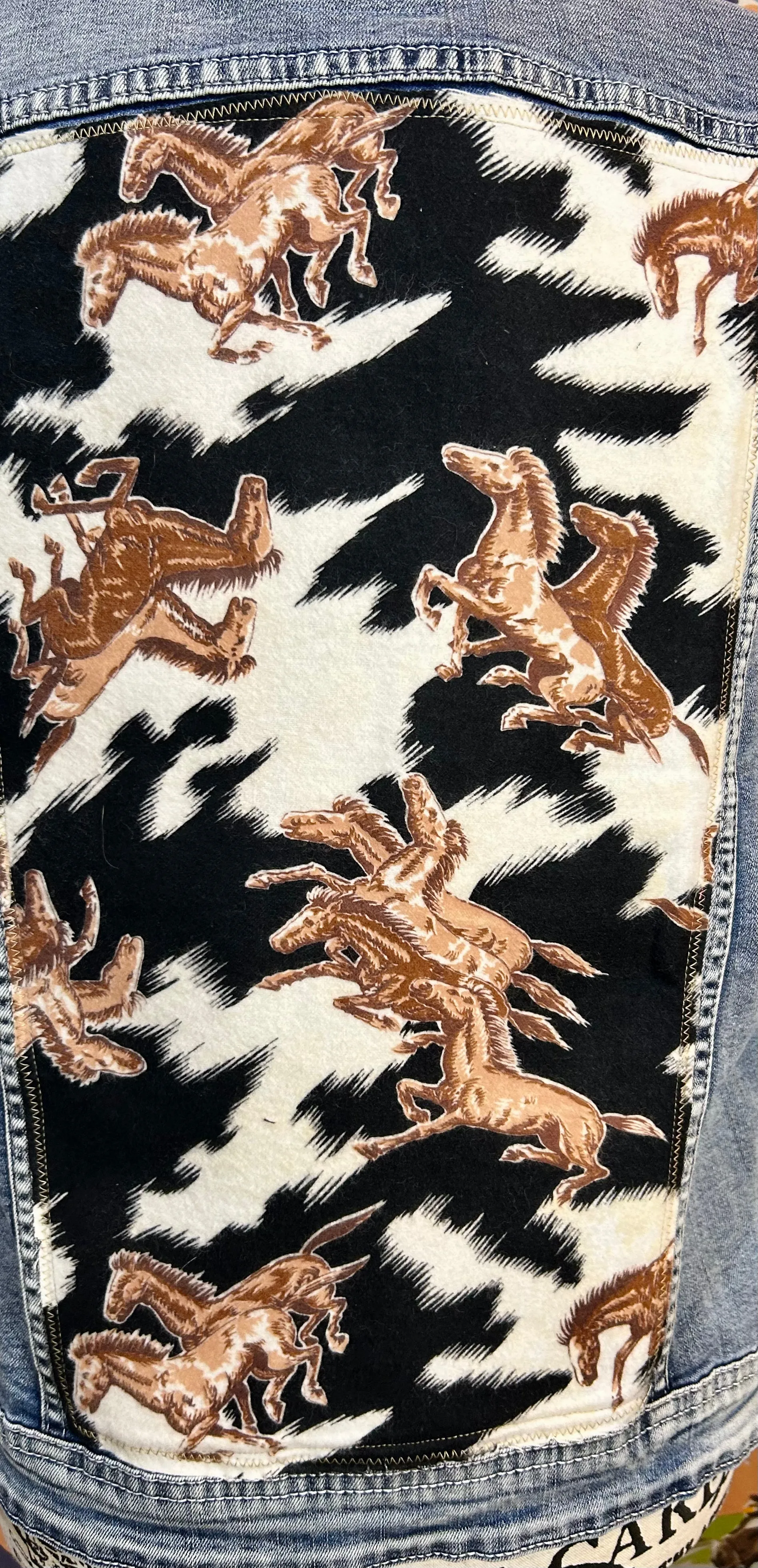 Flannel Abstract Horses