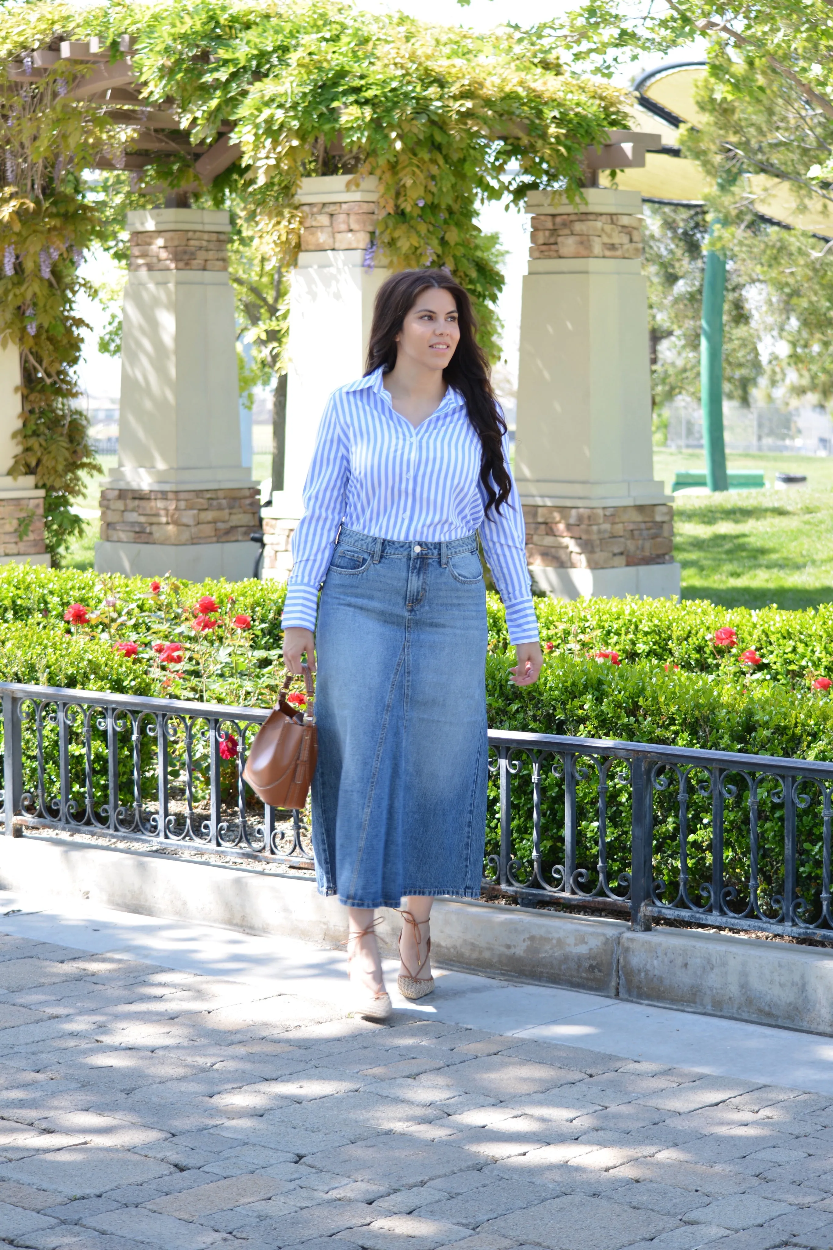 Francesca Periwinkle Stripe Top