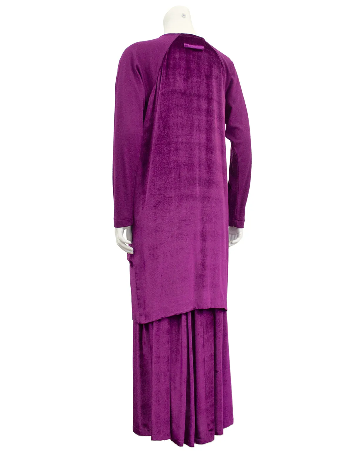 Fuschia Velvet and Wool Jersey Ensemble