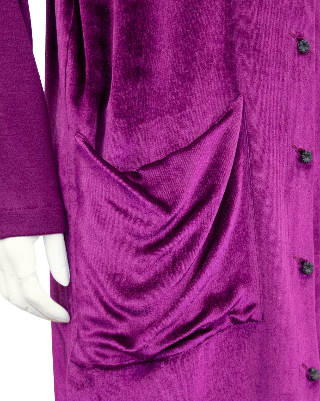 Fuschia Velvet and Wool Jersey Ensemble