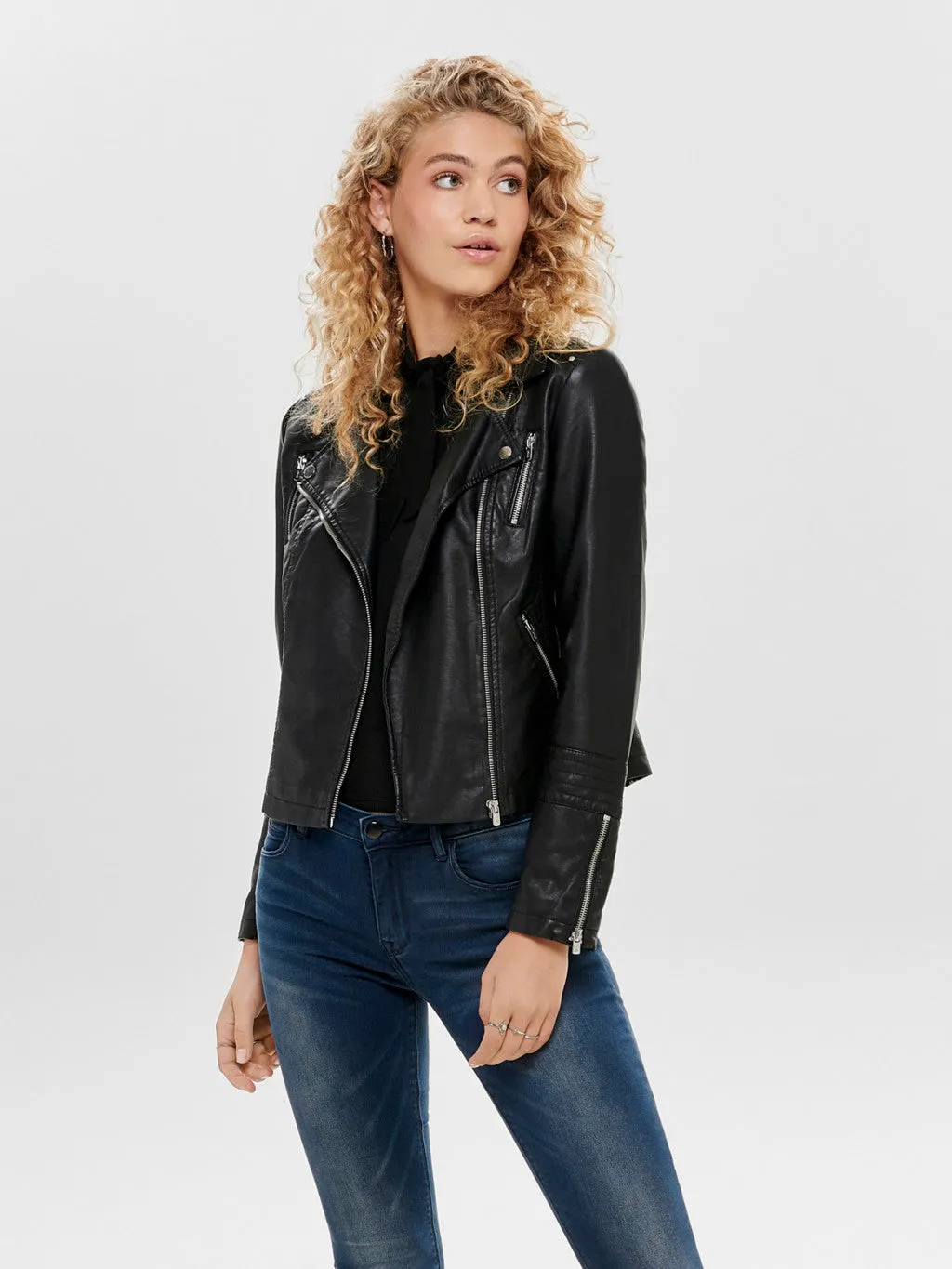 Gemma Black Biker Jacket