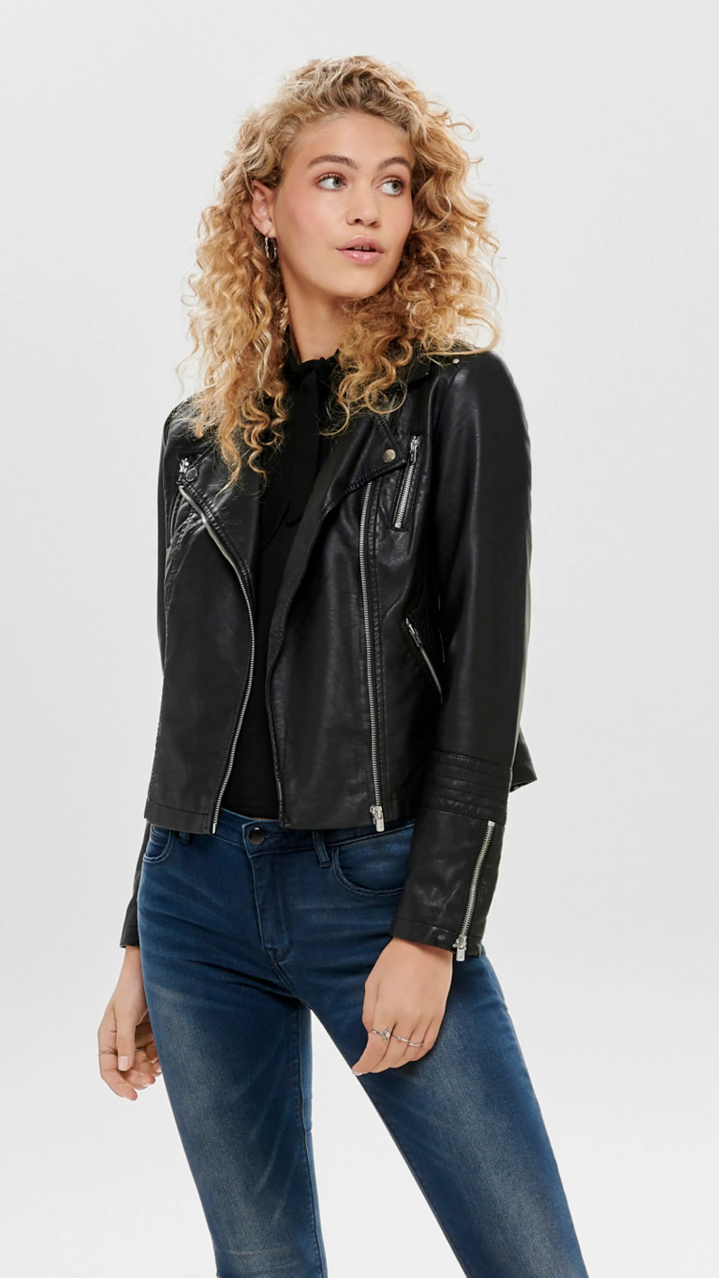 Gemma Black Biker Jacket