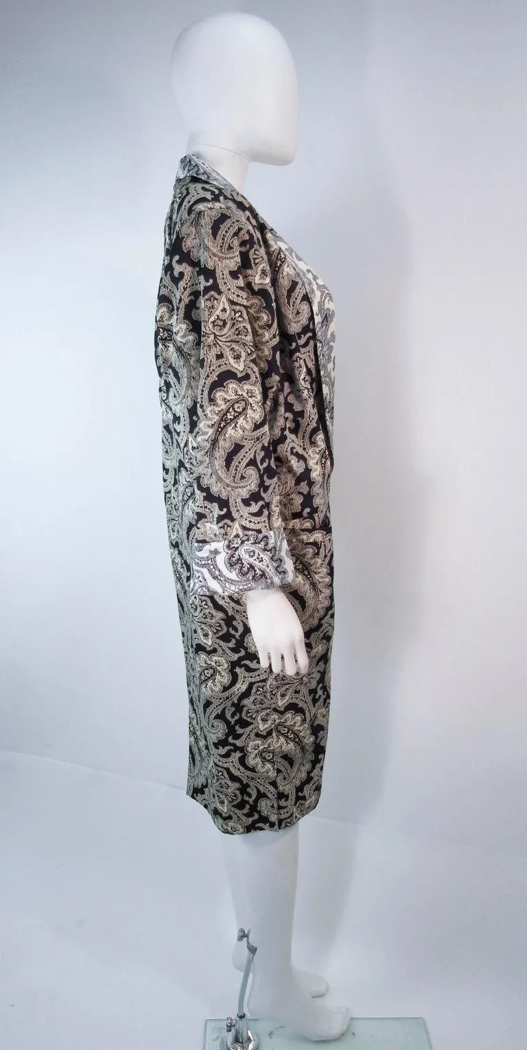 GIANNI VERSACE Vintage Black and White Venetian Coat Size 42