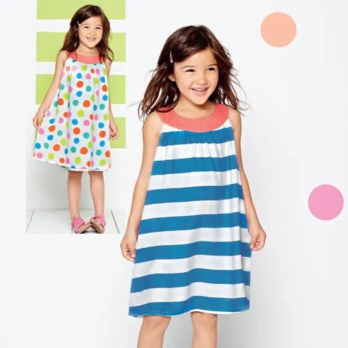 Girls Spots and Stripes Reversible Dress