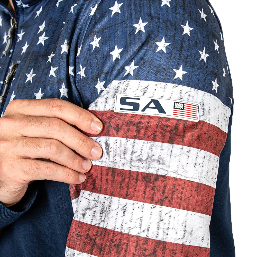 Half Zip Performance Hoodie | American Flag