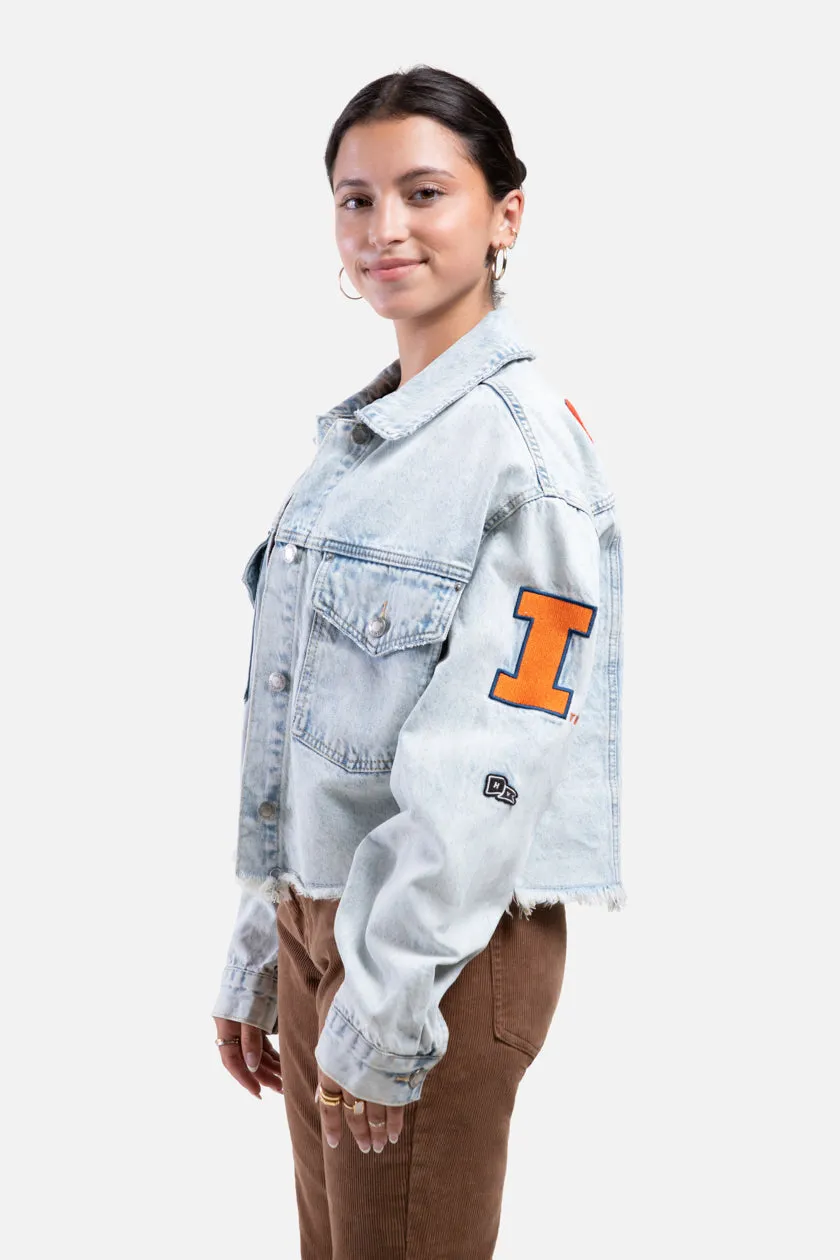 Illinois Fighting Illini Hype & Vice Denim Jean Jacket