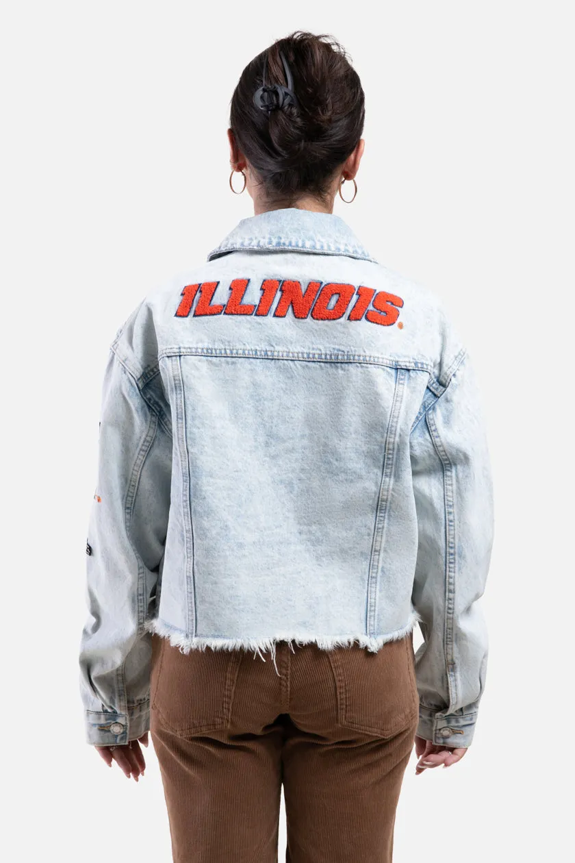 Illinois Fighting Illini Hype & Vice Denim Jean Jacket