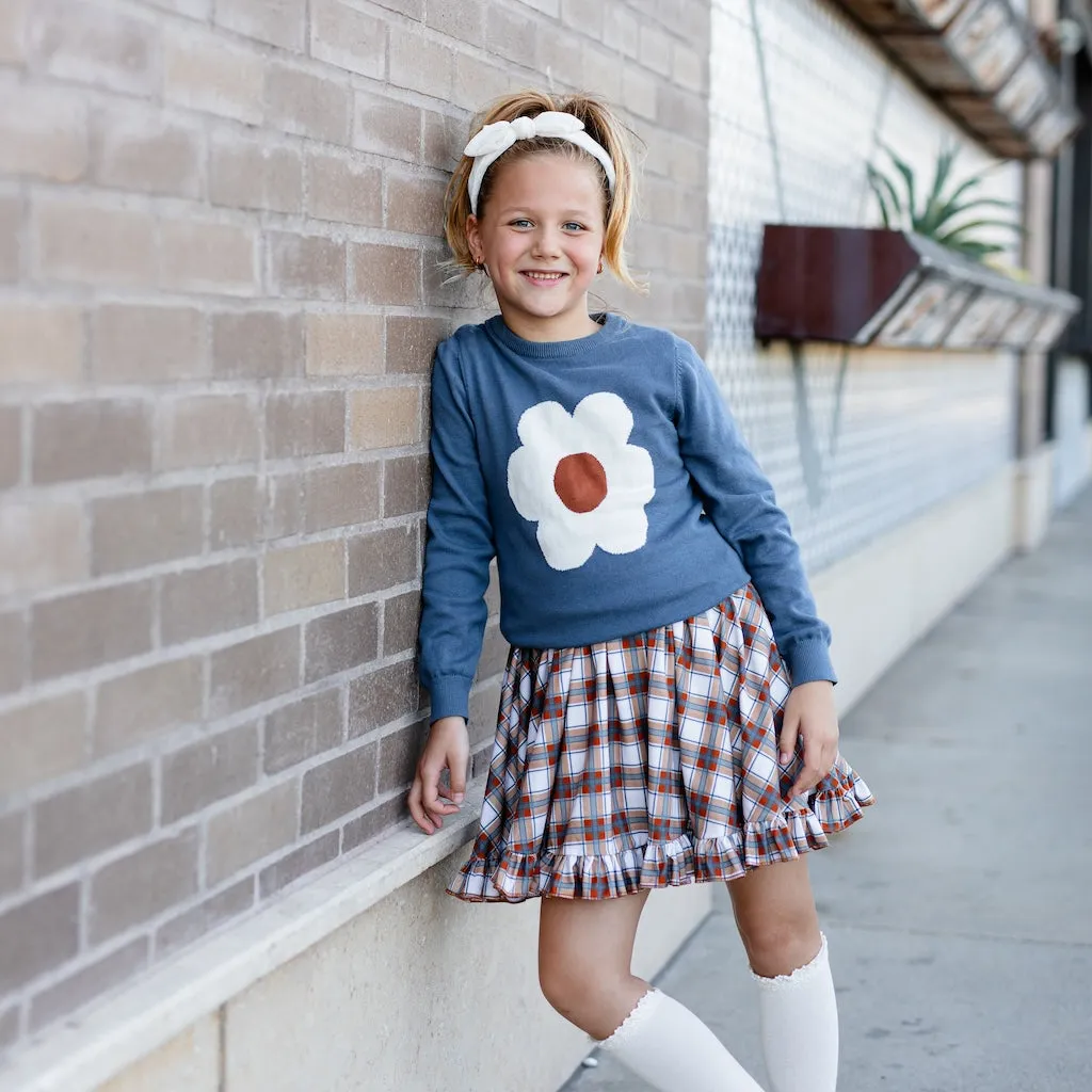 Ivory Fall Plaid Mod Twirl Dress