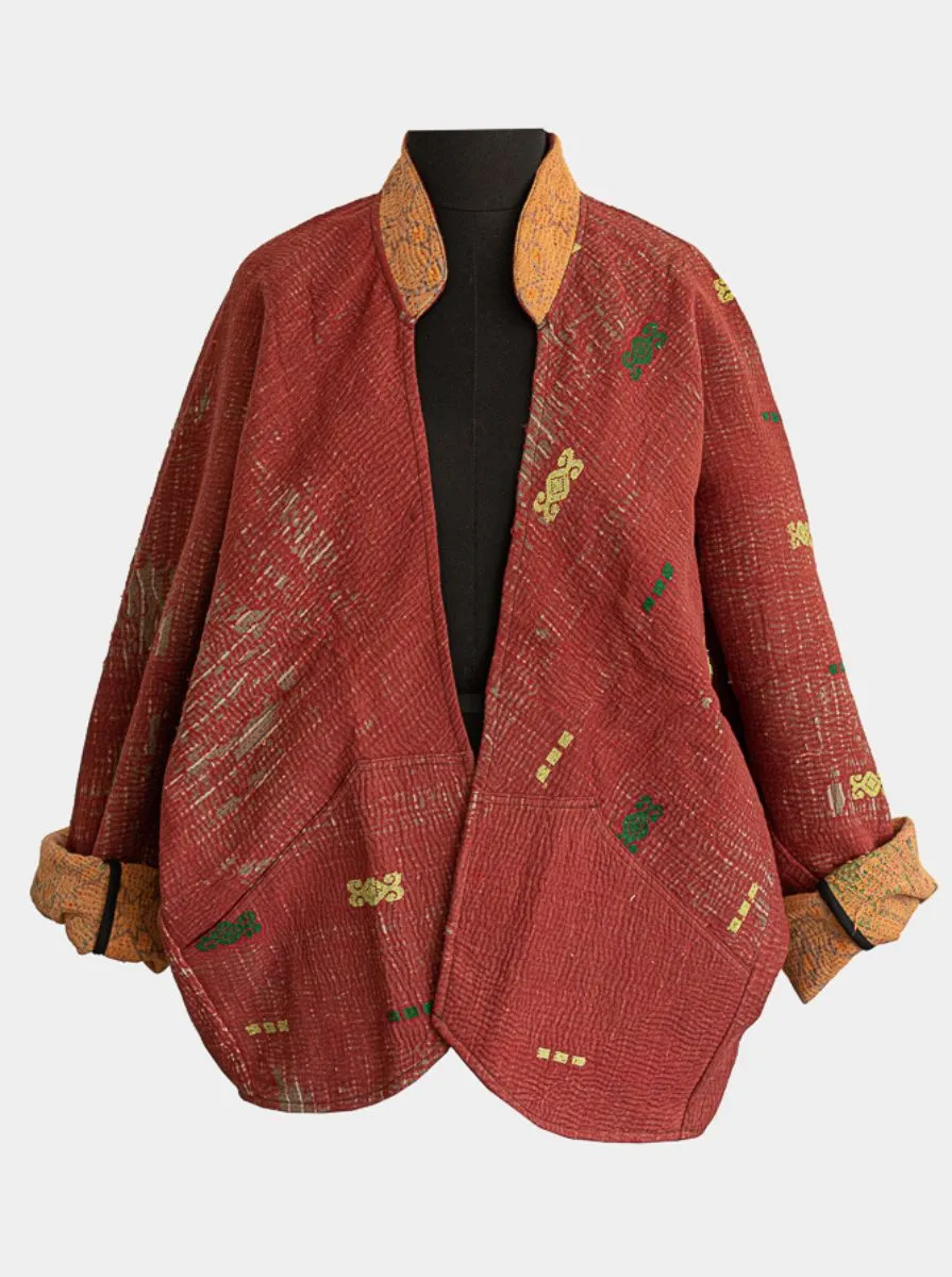 kantha vintage short jacket surprise me