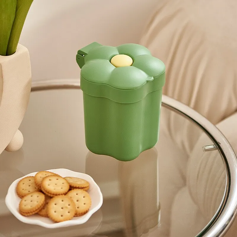 Kawaii Cute Flower Mini Trash Can