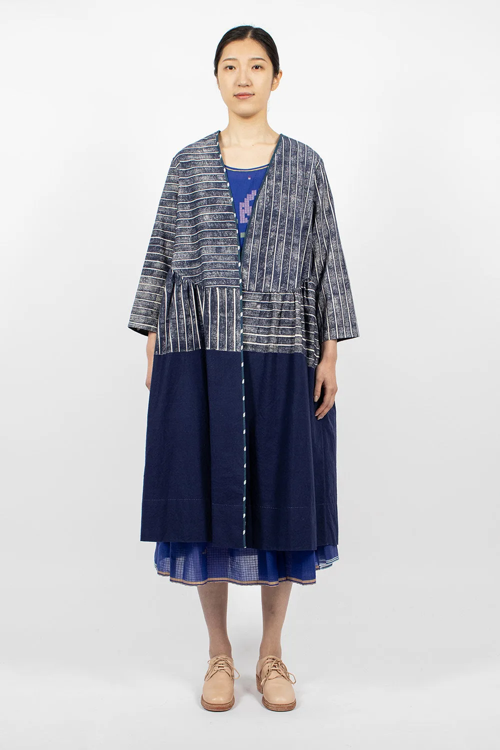 Lake Coat Dress Scrapped Blue