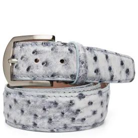 LEN Belt Genuine Ostrich Snow STK