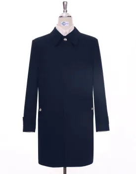 Mac Coat Men's | Tailored 60s Mod Original Navy Blue Mens Mac Coat