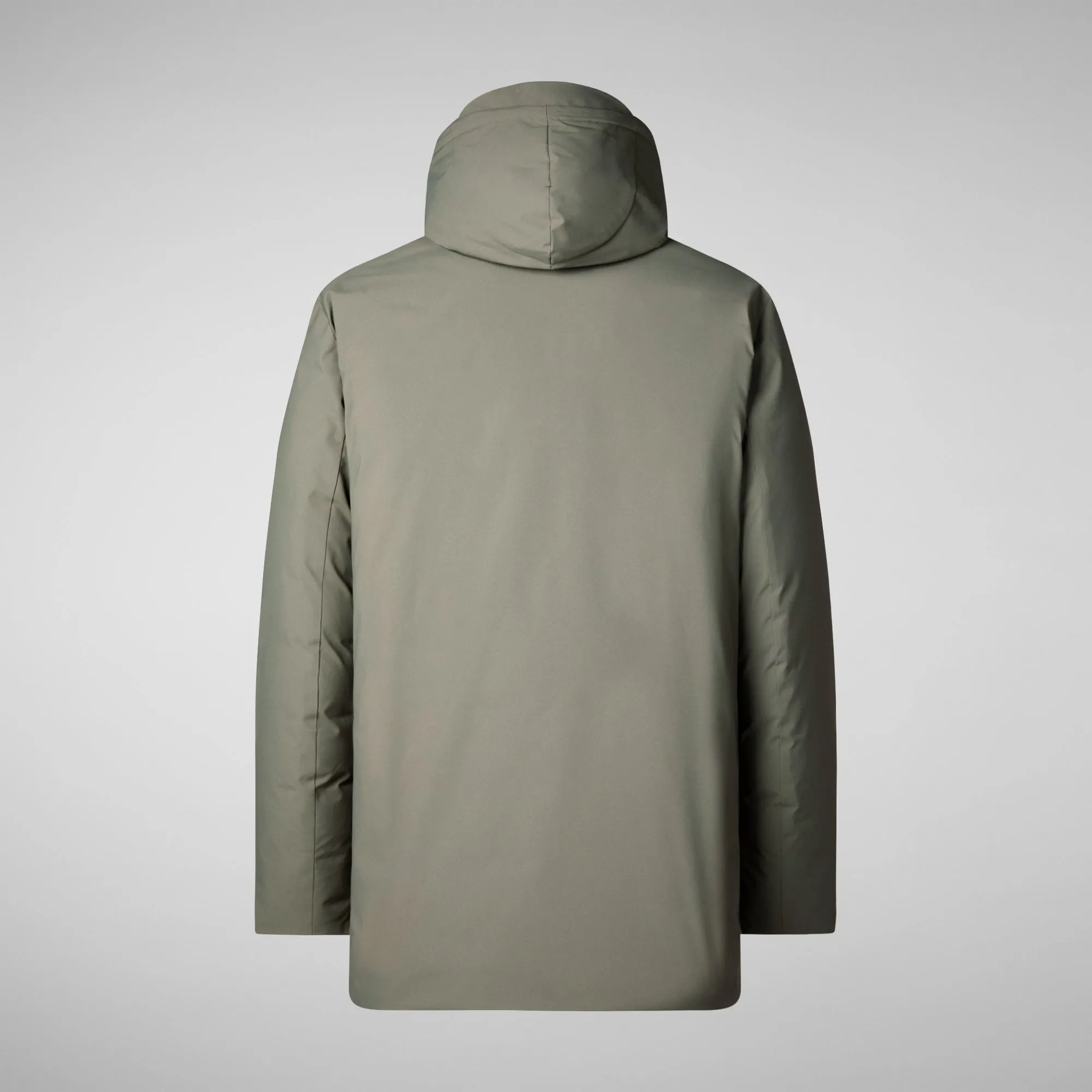 Man's hooded parka Sesle in swamp green