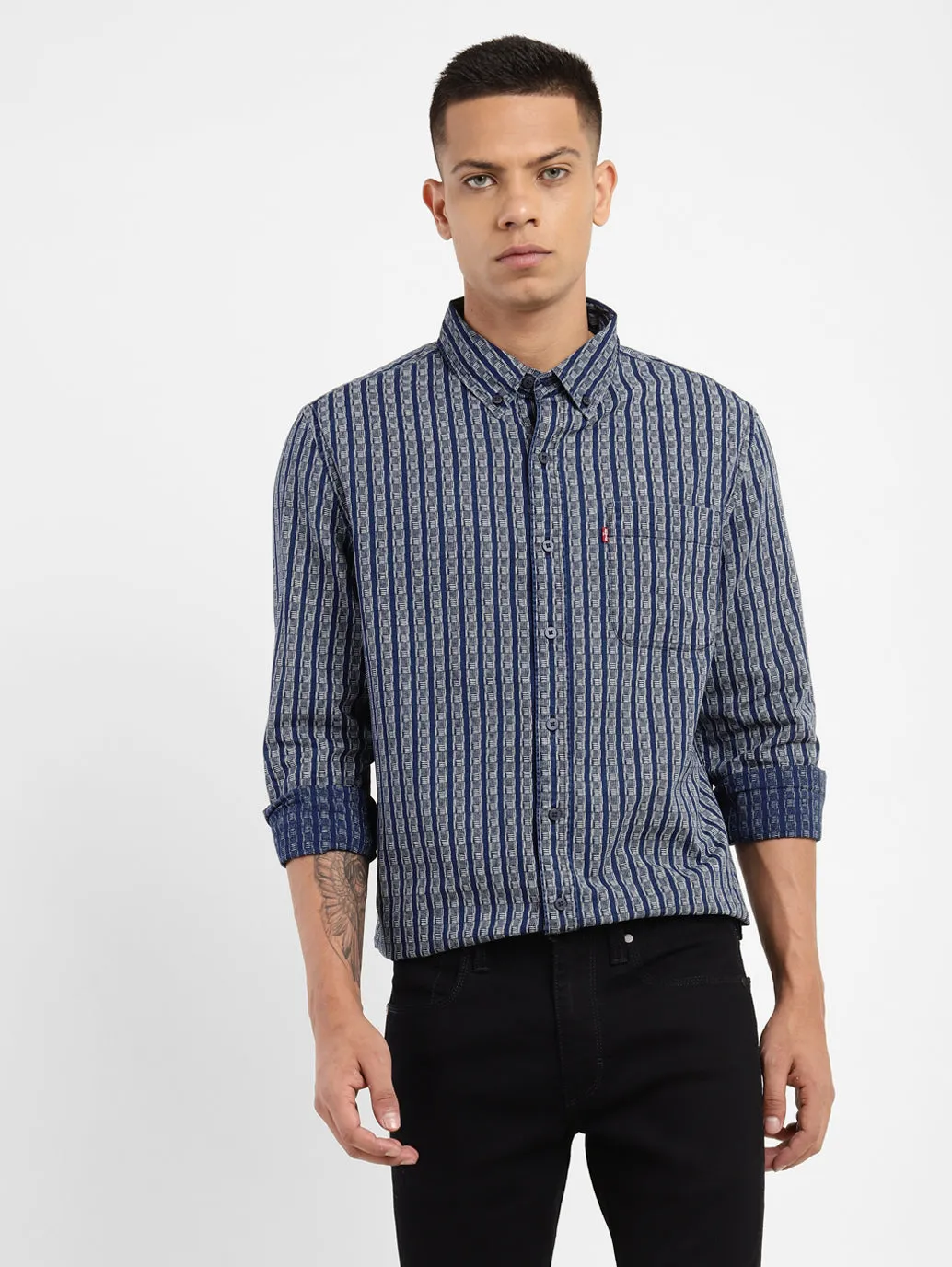 Men's All Over Printed Slim Fit Shirt