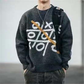 Men's Creative Tic Tac Toe Pullover