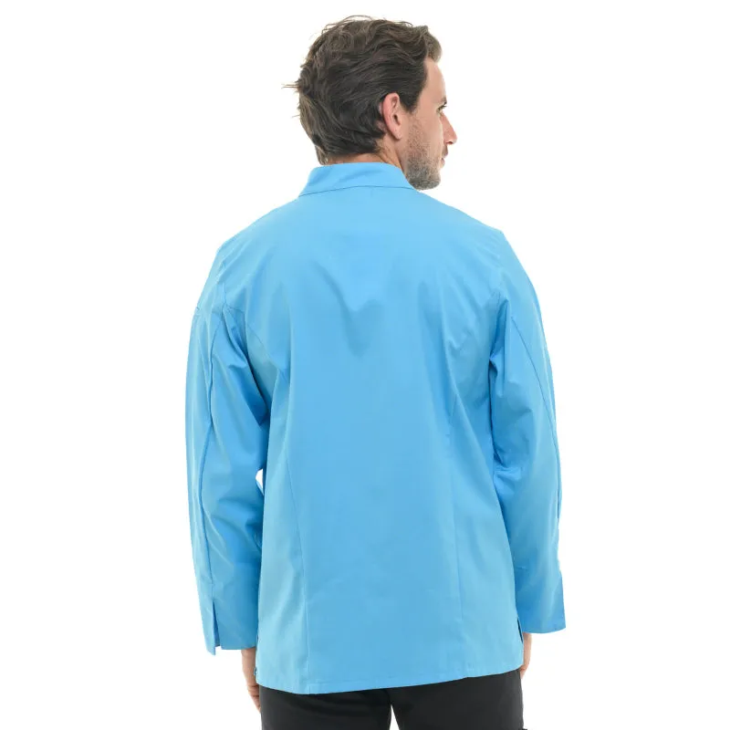 Men's Long Sleeve Turquoise Chef Coat - MANELLI