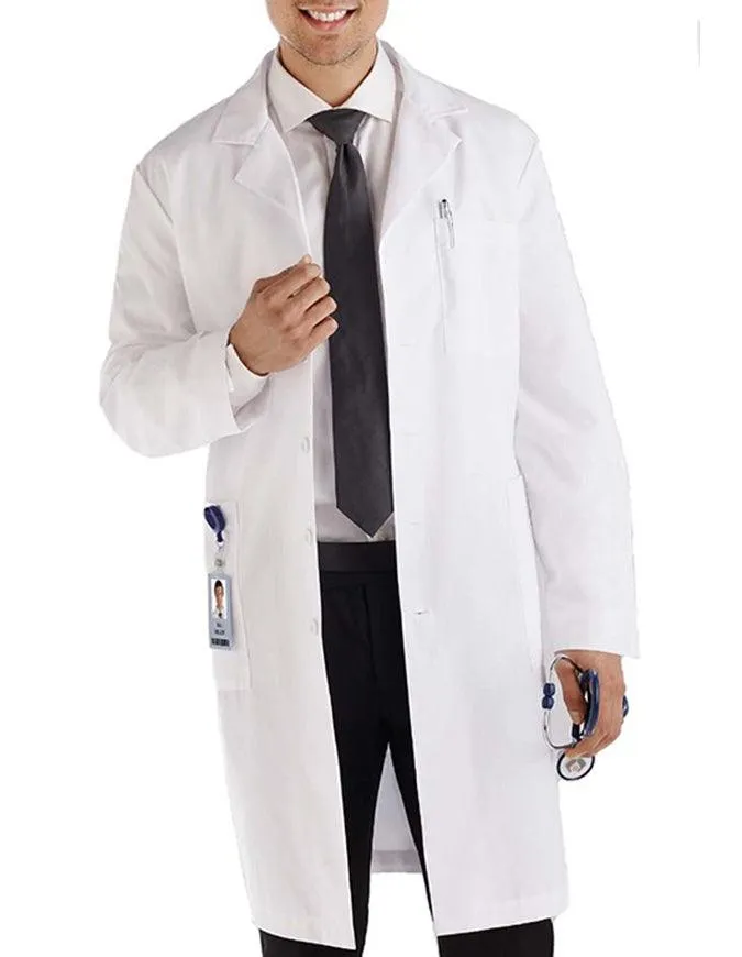 Meta 40 Inch Men's White Lab Coat