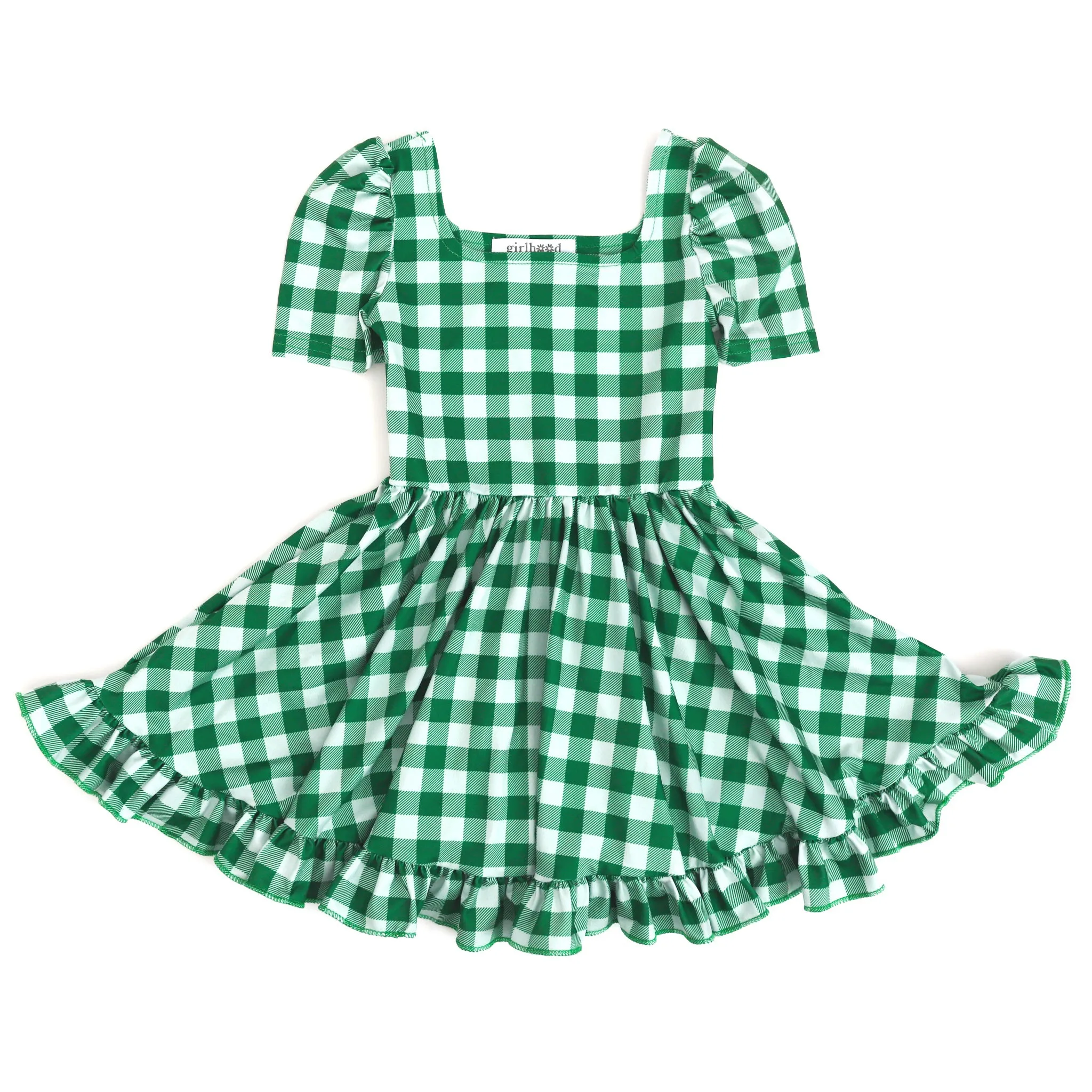 Mint/Noble Gingham Mod Twirl Dress