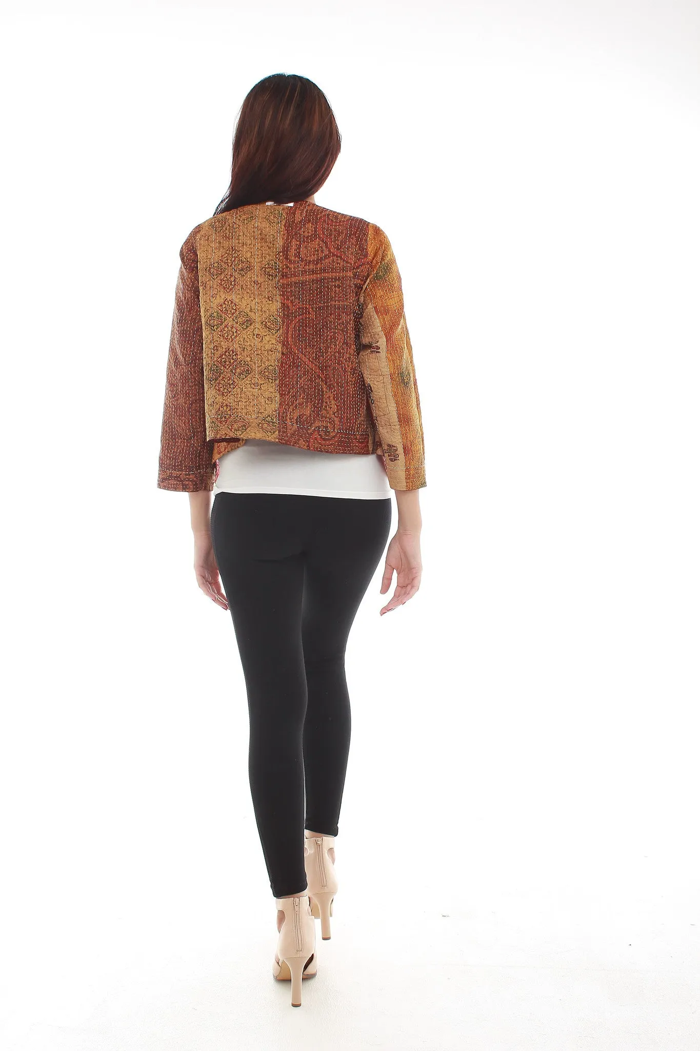 Moirai Silk Jacket (Brown))