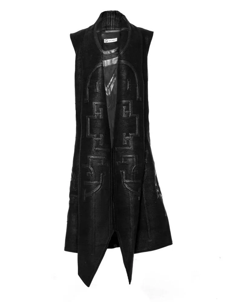 NASRANI SLEEVELESS LONG COAT