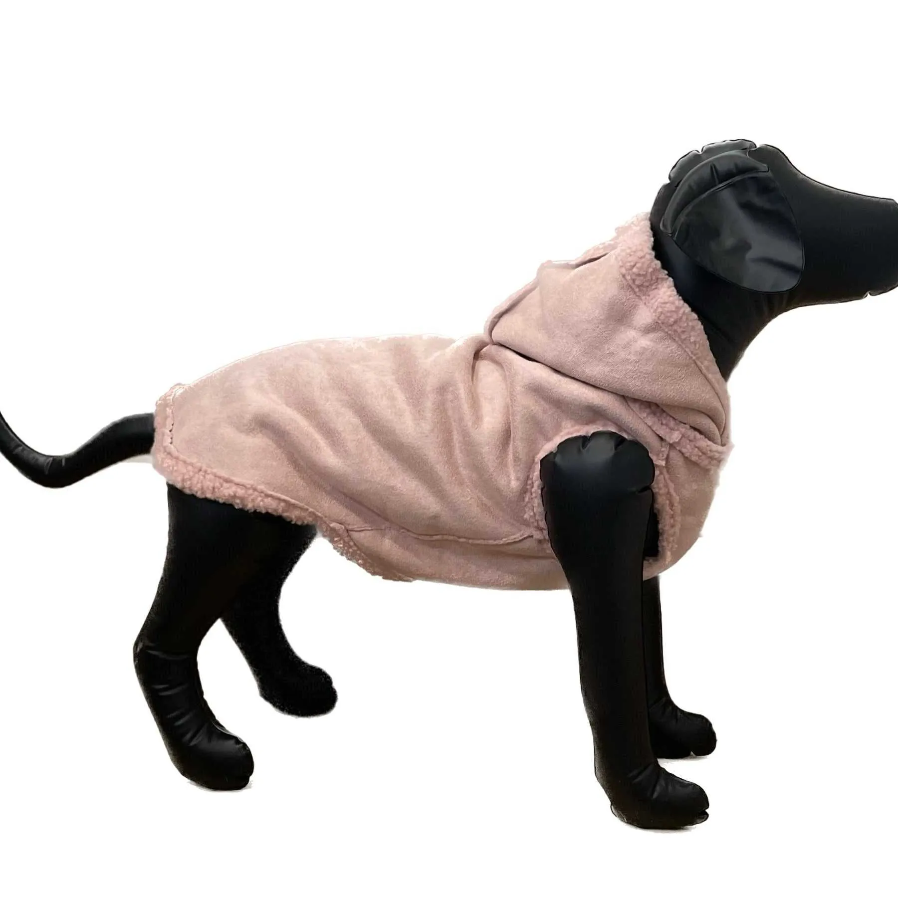 Plush warm dog hoodie, reversible