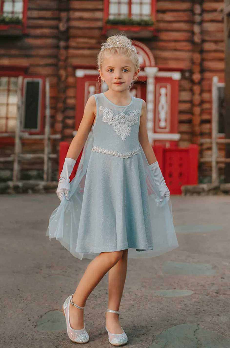 Portrait Petites Ice Queen Twirl Length Gown