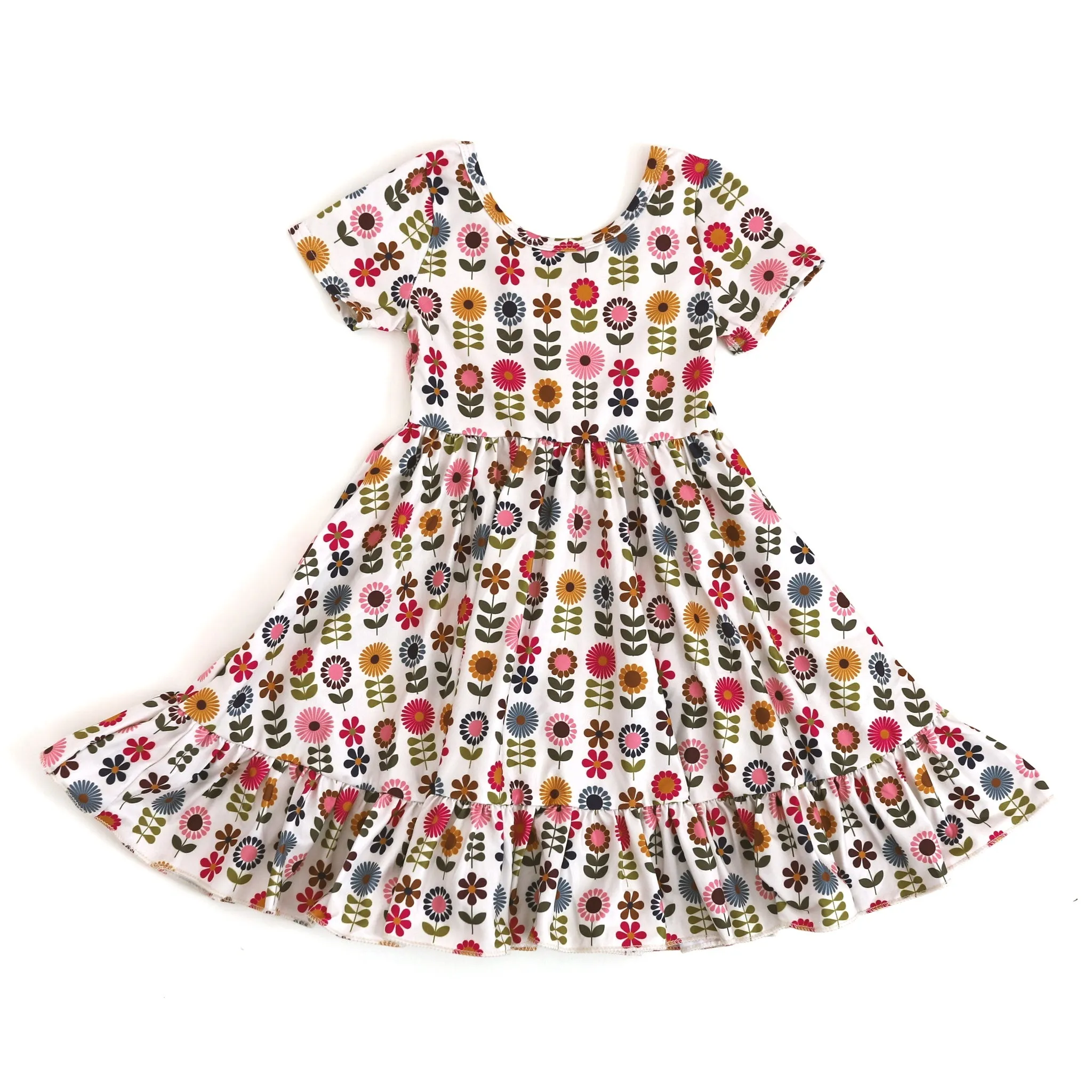 Retro Flowers Charm Dress