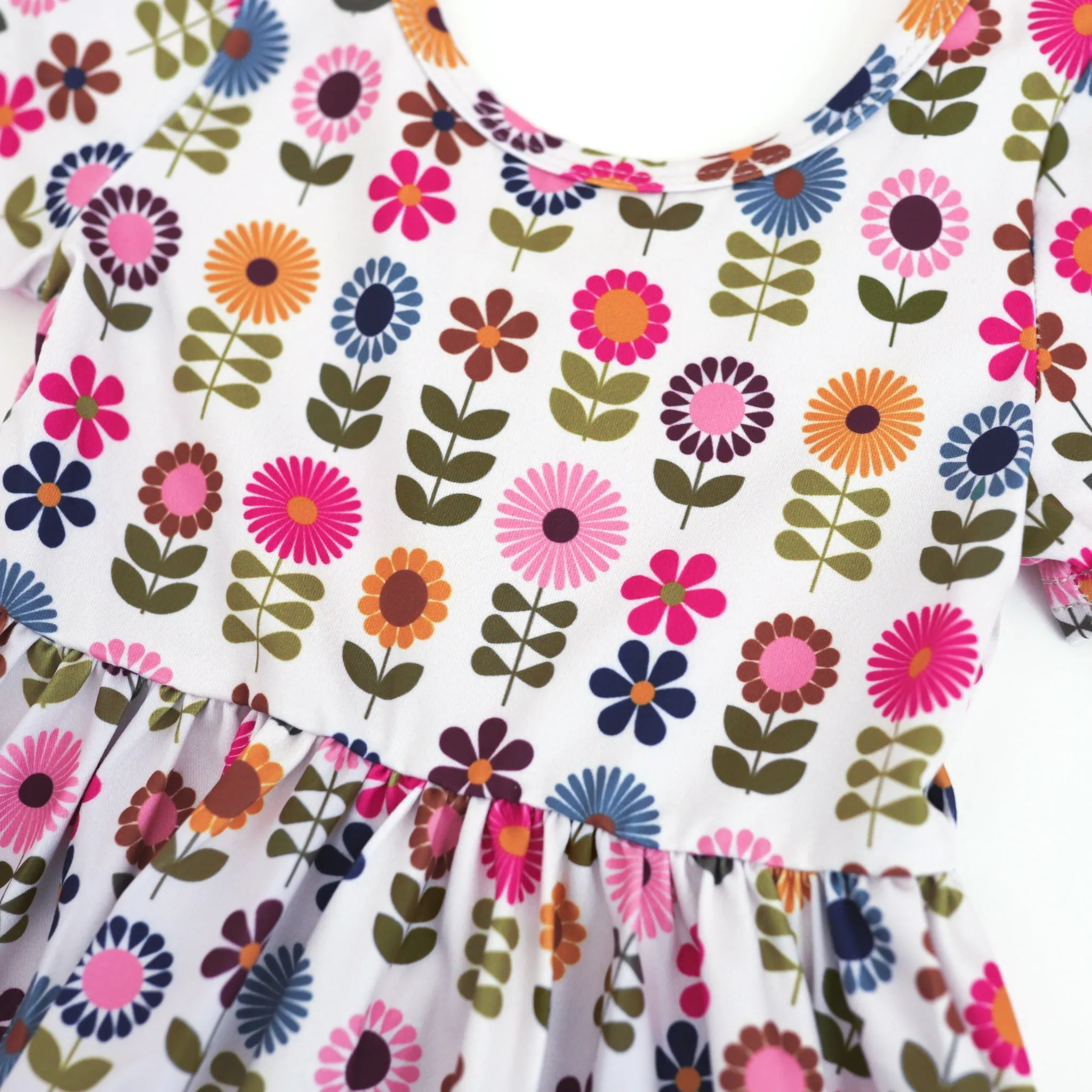 Retro Flowers Charm Dress