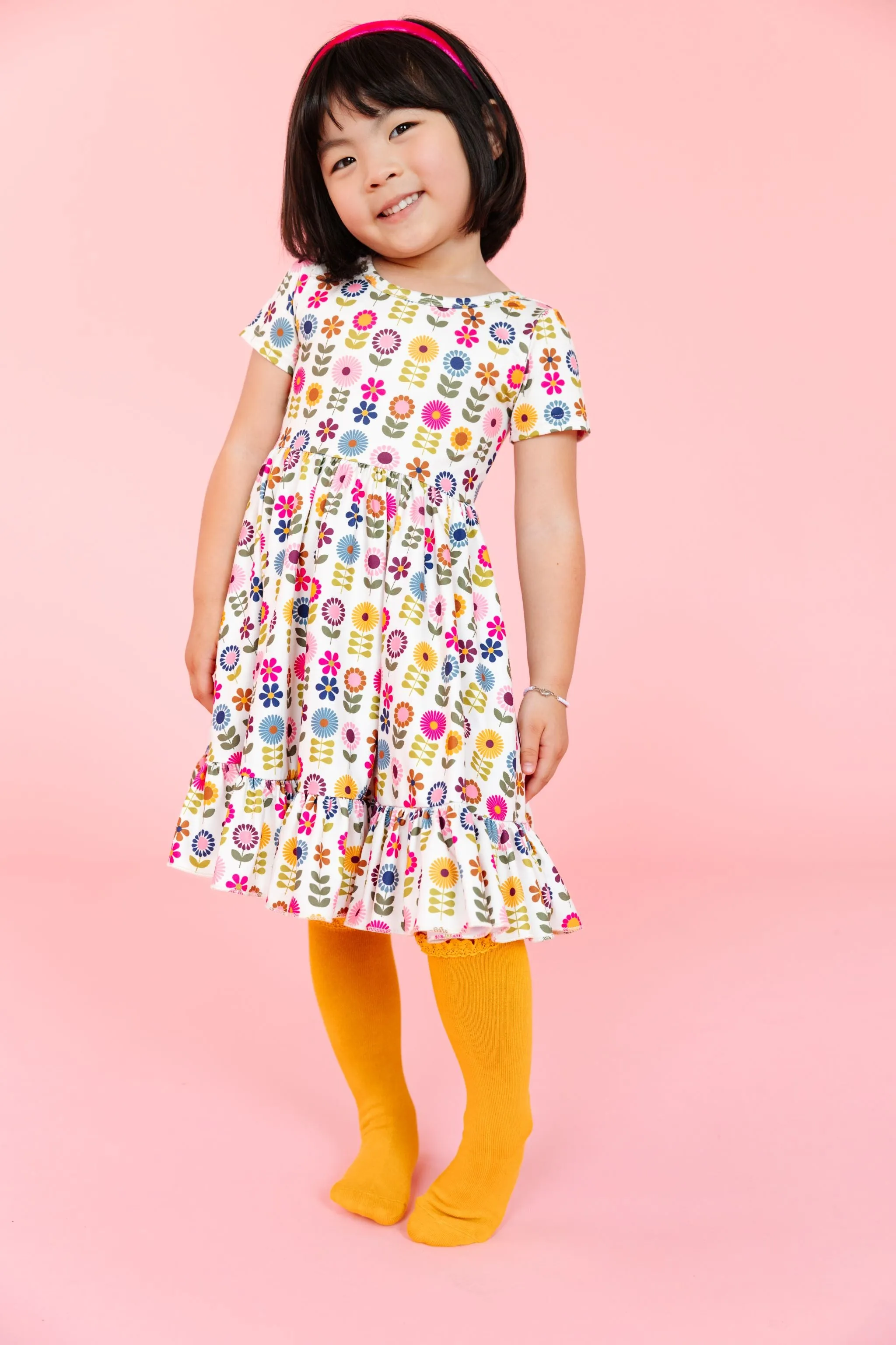 Retro Flowers Charm Dress