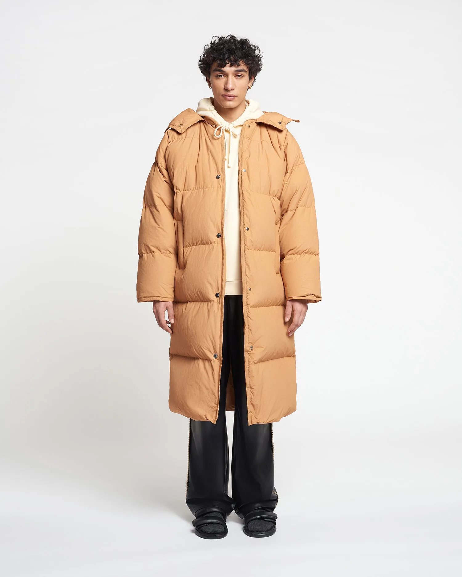 Riva - Tech Poplin Puffer Coat - Biscuit