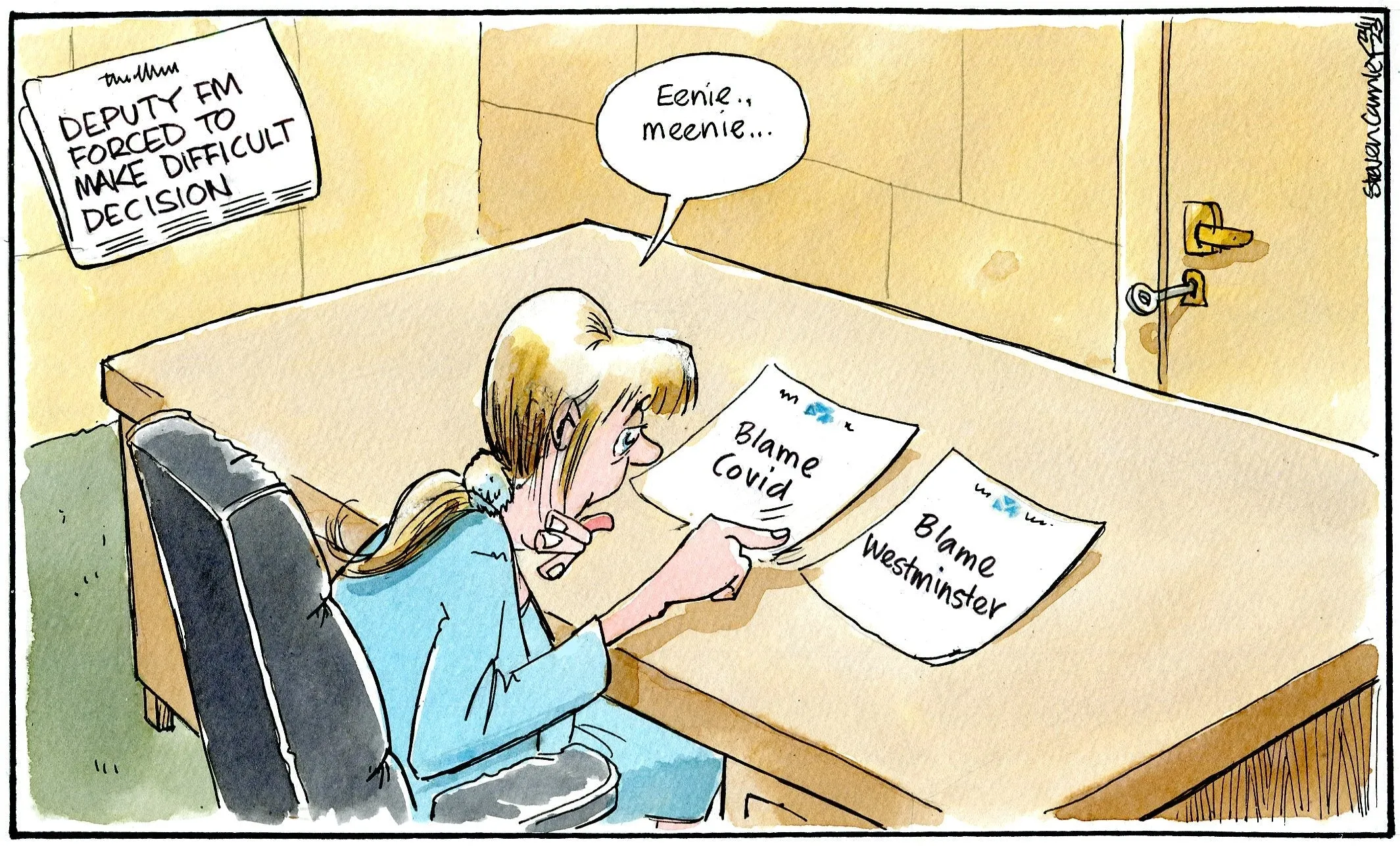 Steven Camley cartoon for The Herald - 22nd November 2023 - (Print 1139)