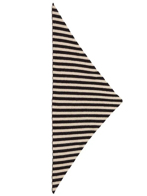 Striped Triangle Neckerchief Golden Eye & oatmeal