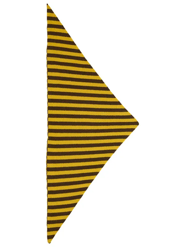 Striped Triangle Neckerchief Scarlet & Oatmeal