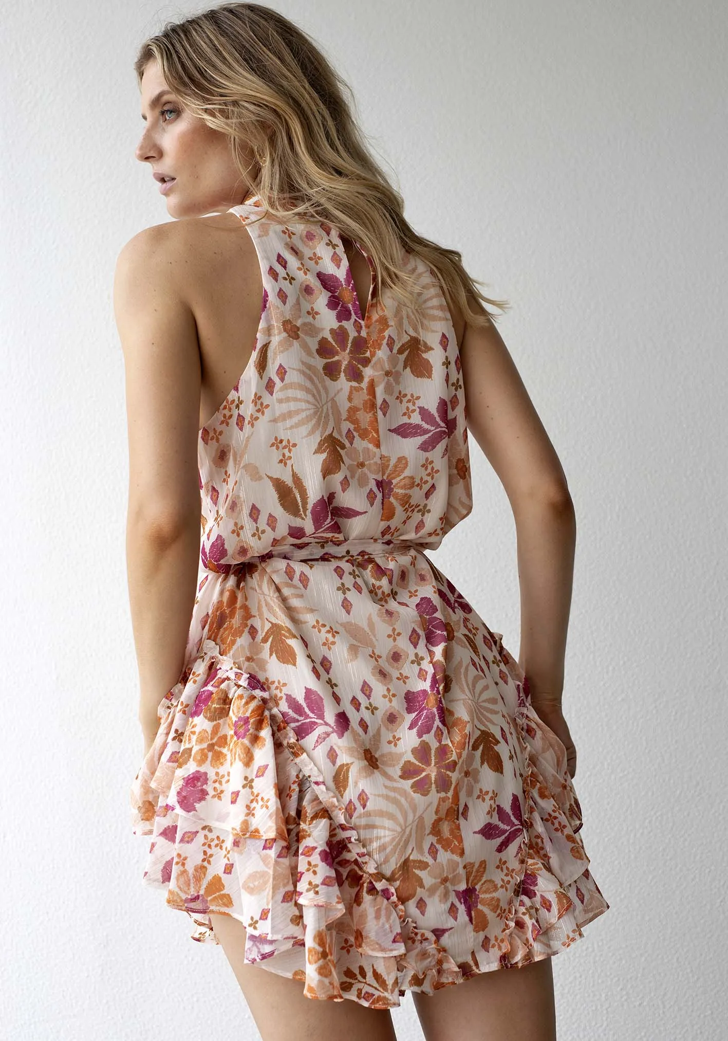 Sunshine Batik Sleeveless Mini Dress