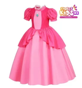 Super Mario Princess Peach Cosplay Costume