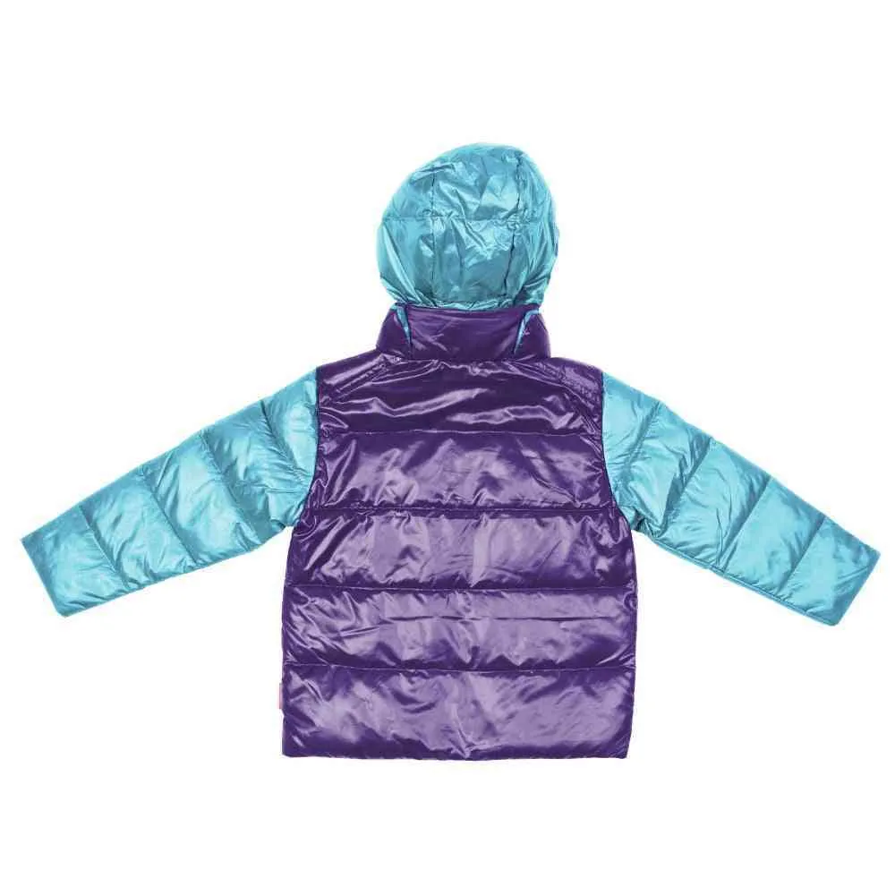 The Road Coat Down -  Aqua / Purple