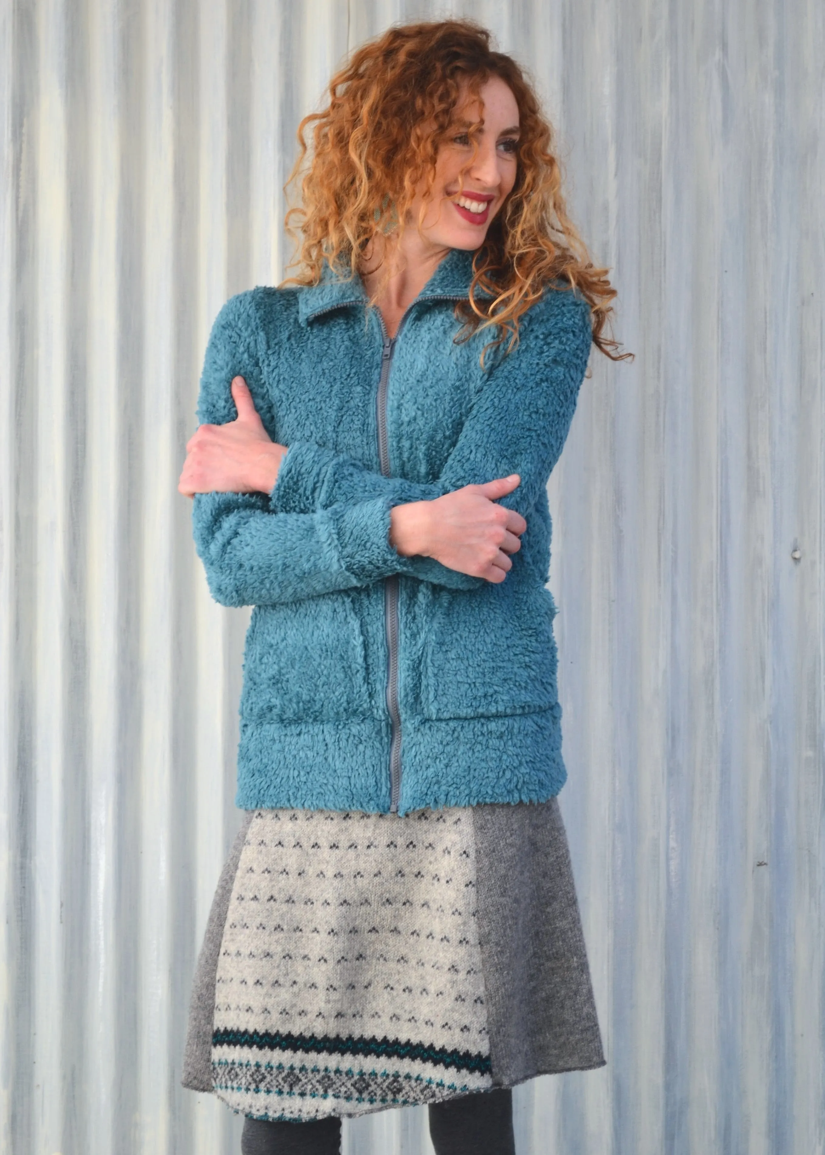 Turquoise Vancouver Zip Coat