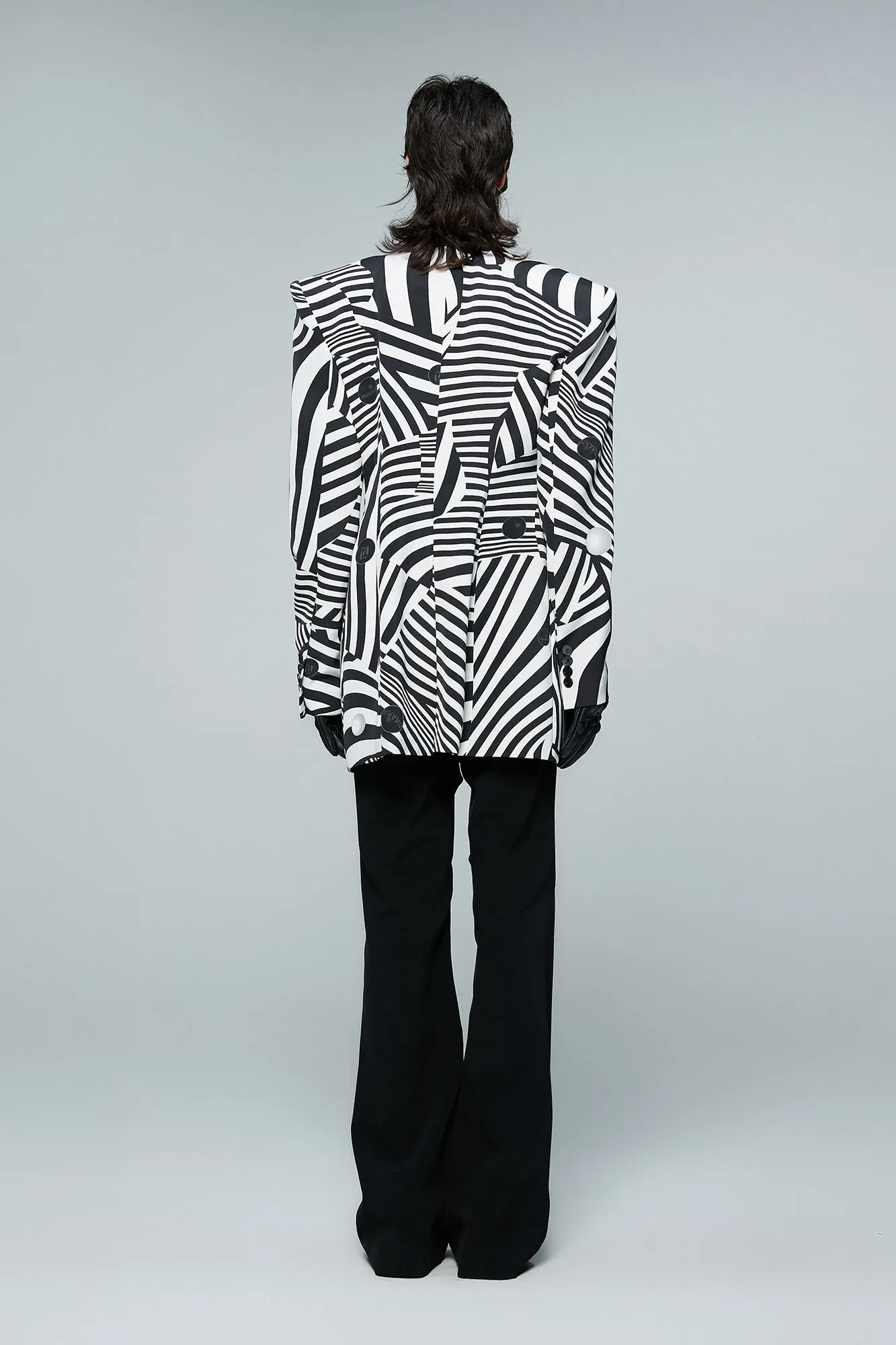 Twisted striped coat