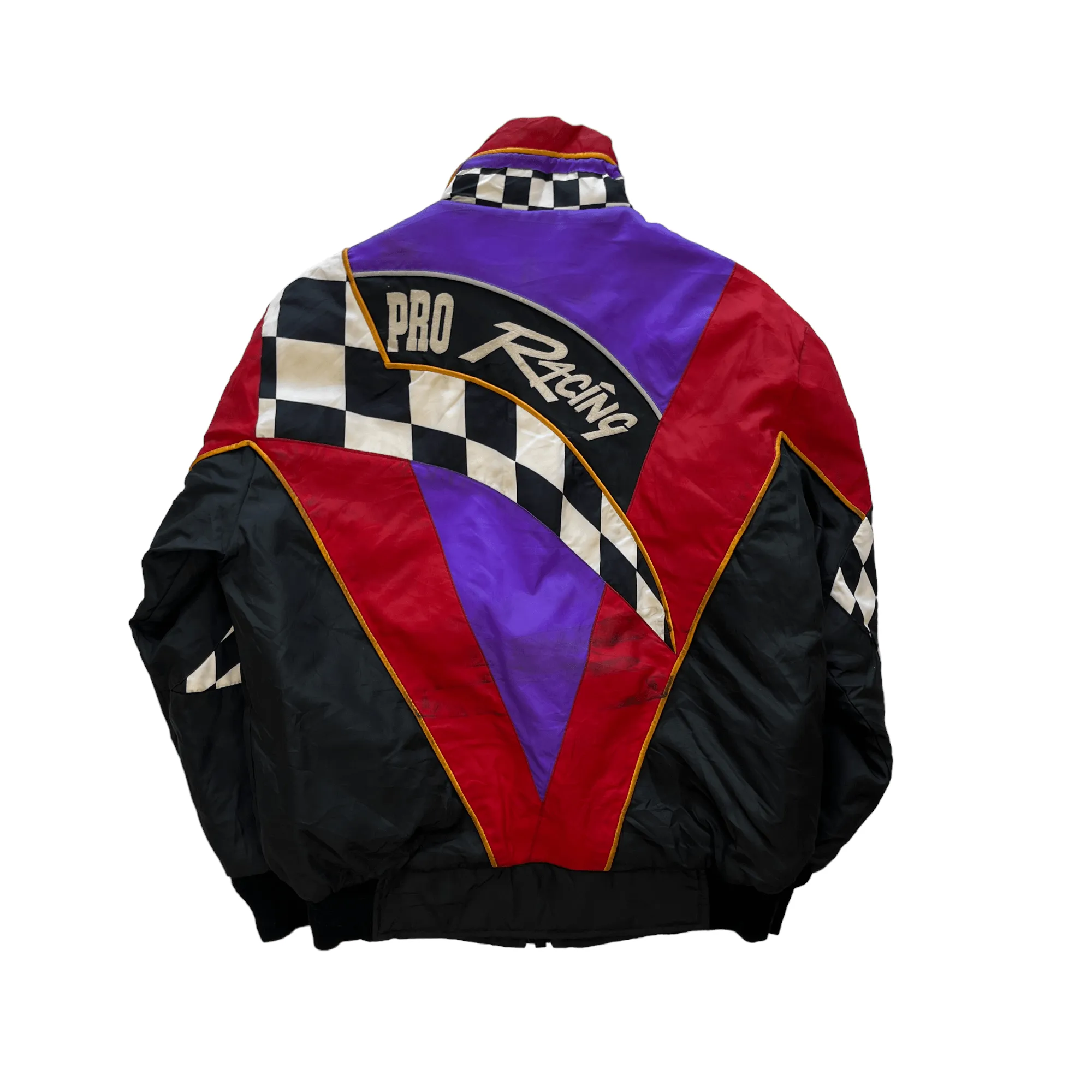 Vintage 90s Black, Red   Purple Pro Racing Jacket - Small