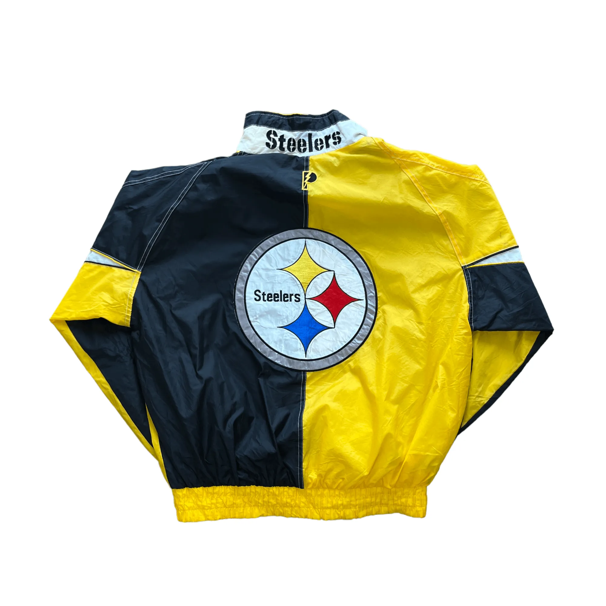 Vintage 90s Black   Yellow Pro Player NFL Steelers Jacket - Large