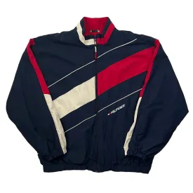 Vintage 90s Blue, Red   White Tommy Hilfiger Spell-Out Jacket - XXL