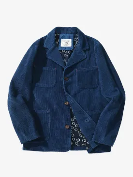 Vintage Corduroy Indigo-Dyed Work Jacket