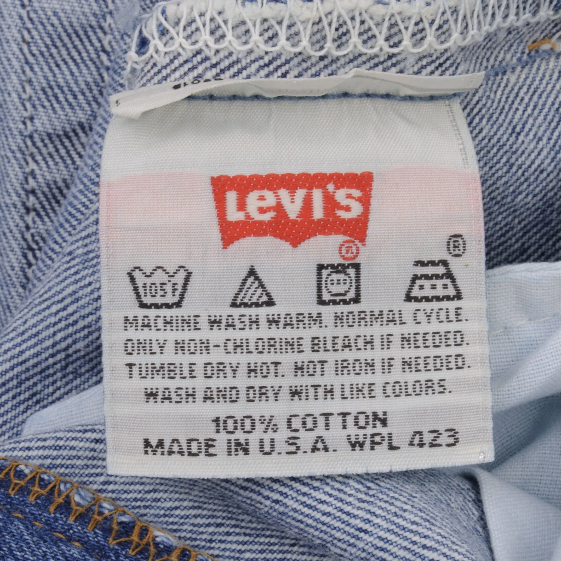 VINTAGE DEADSTOCK PRESHRUNK LEVIS 501 JEANS INDIGO 1990S SIZE W36 L32 MADE IN USA