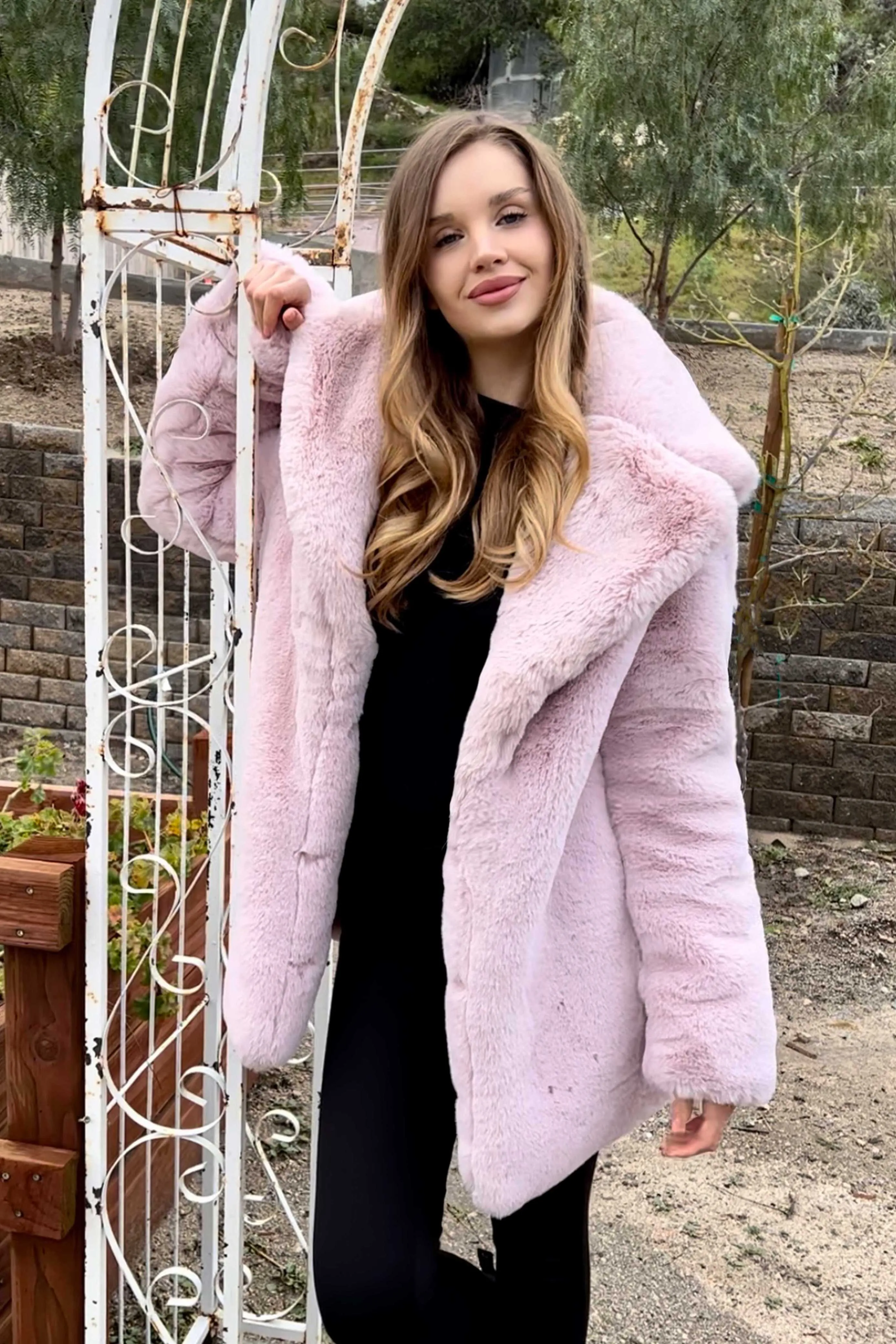 Women's Short Duchess Coat in "Plush Blush Pink"