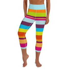 Yoga Capri Leggings Striped